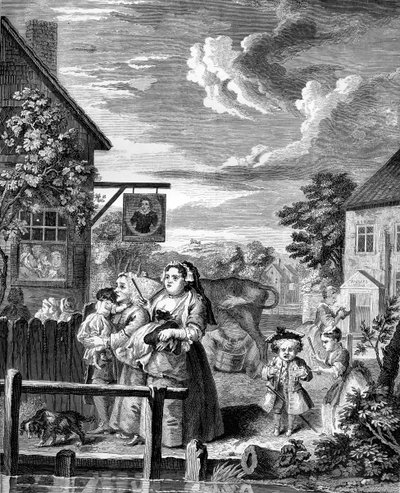 Časy dne - Večer William Hogarth od William Hogarth