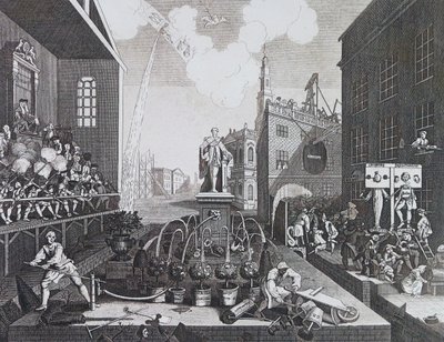 Dva zločinci na pranýři nebo v zásobách v Londýně od William Hogarth