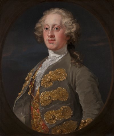 William Cavendish, Marquess z Hartingtonu, později čtvrtý vévoda z Devonshire od William Hogarth