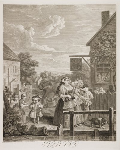 cs: Čtyři denní doby: Večerní od William Hogarth