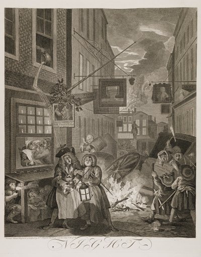 cs: Čtyři denní doby: . od William Hogarth