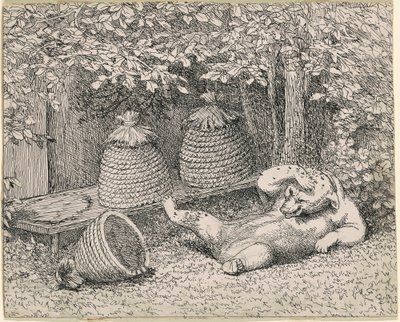 Medvěd bodnutý včelami od William Holbrook Beard