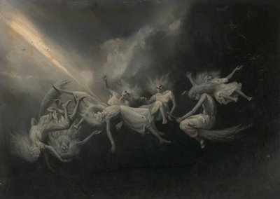 Blesk udeřil do hejna čarodějnic, polovina konce 19. století. od William Holbrook Beard