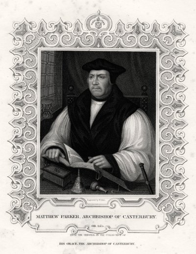 Matthew Parker, arcibiskup z Canterbury, 19. století od William Holl