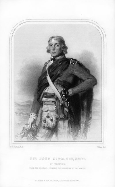 Sir John Sinclair z Ulbsteru, skotský politik, právník a reformátor zemědělství, 1870. od William Holl