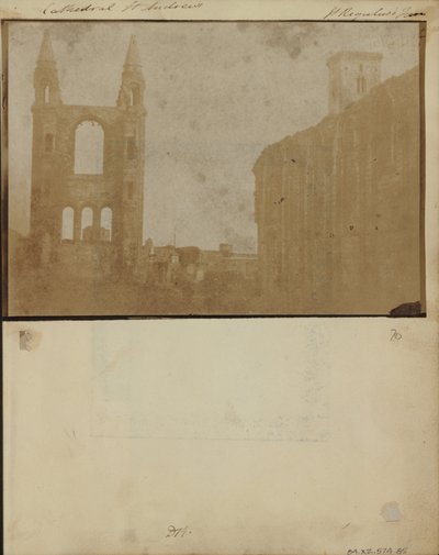 The East Gable and South Aisle of St. Andrews Cathedral with St. Regulus Tower, from the Northwest. od William Holland Furlong