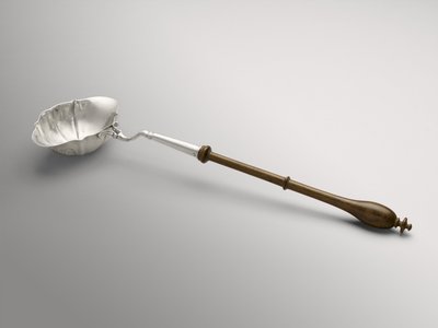 Punch nebo Toddy Ladle, c. 1754-1785 (stříbro a neidentifikované dřevo) od William Hollingshead