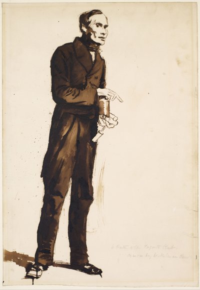 Vrátný v klubu Hogarth od William Holman Hunt