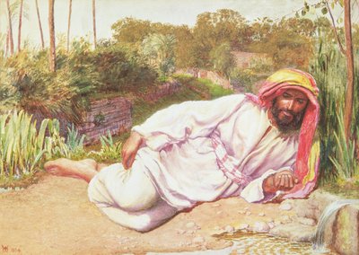 Arabský odpočinek u potoka, 1854 od William Holman Hunt
