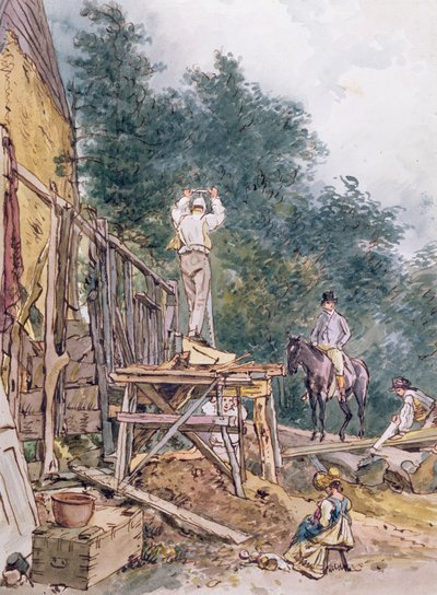 Dr. Monro prohlíží své stáje (pero a inkoust a wc na papíře) od William Holman Hunt
