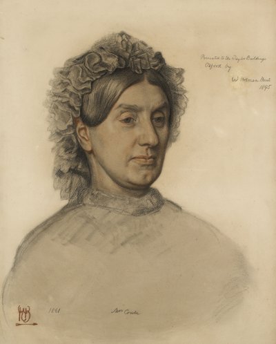 Paní Thomas Combe (1806-1893) (červená a černá křída) od William Holman Hunt