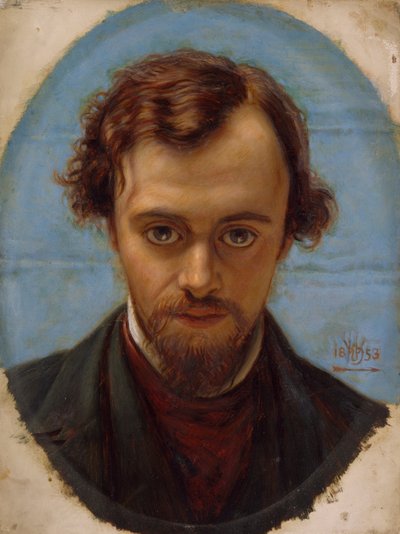 Portrét Danteho Gabriela Rossettiho ve věku 22 let od William Holman Hunt