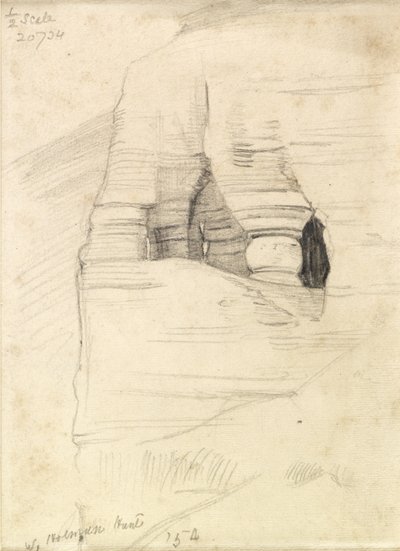 Skály ve Wady Zuara, Mrtvé moře, 1854 od William Holman Hunt