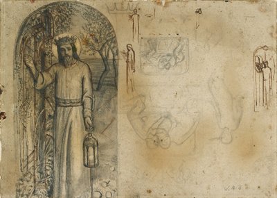 Studie pro „Světlo světa“, 1851-1853 od William Holman Hunt