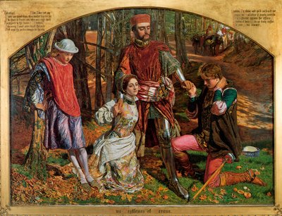 Valentine zachraňující Sylvii z Protea, 1851. od William Holman Hunt