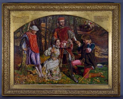 Valentine zachraňující Sylvii z Protea, 1851 od William Holman Hunt