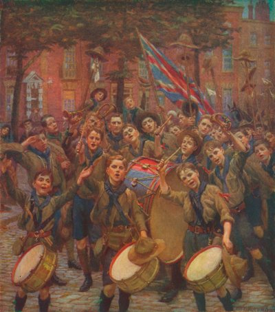 Fandění hlavnímu skautovi, c1914 1928 od William Holt Yates Titcomb
