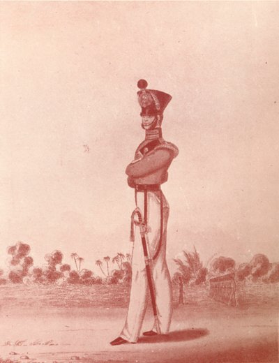 Důstojníci lehké pěchoty armády Madras, c1837-1843, 1909 od William Hunsley