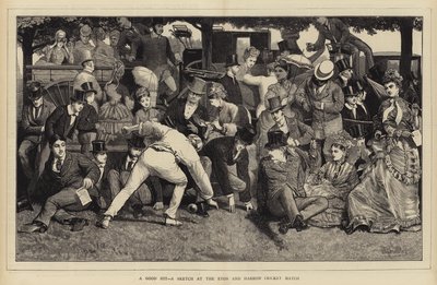 Dobrý zásah, skeč na kriketovém zápase Etonu a Harrow od William III Bromley