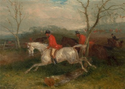Foxhunting: Coming to a Fence (Full Cry) od William J. Shayer