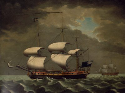 Otrokářská loď, asi 1780 (olej na plátně) od William Jackson