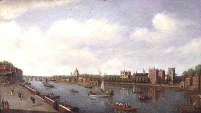 Pohled na Temži v paláci Lambeth, c.1770 od William James