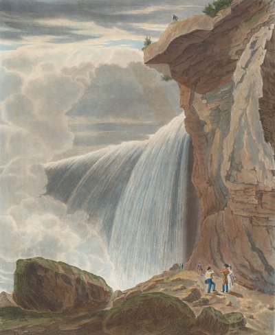 Niagarské vodopády z Under Table Rock, 1829. od William James Bennett