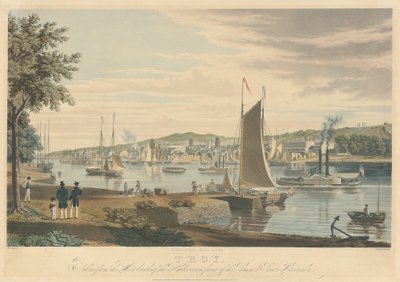 Troy: Převzato ze Západního břehu Hudsonu před Arsenalem Spojených států od William James Bennett