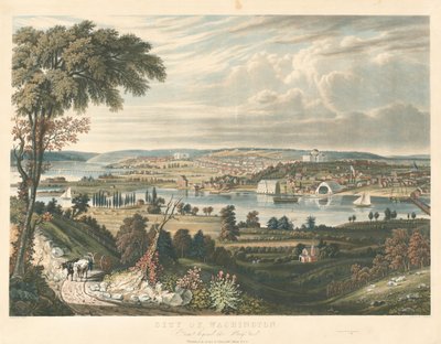Město Washington: Zpoza Navy Yards od William James Bennett after George Cooke