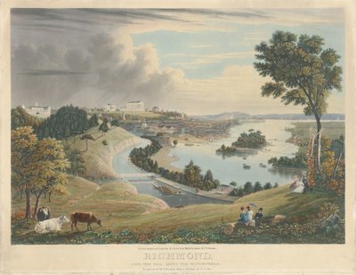 Richmond: Z kopce nad vodárnou od William James Bennett after George Cooke