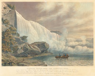 Niagarské vodopády z americké strany od William James Bennett after John Robert Murray