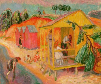 Lázeňské domy (olej na plátně) od William James Glackens