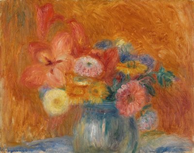 Zelená mísa květin od William James Glackens