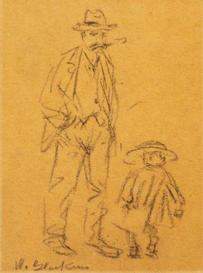 Muž s dítětem od William James Glackens
