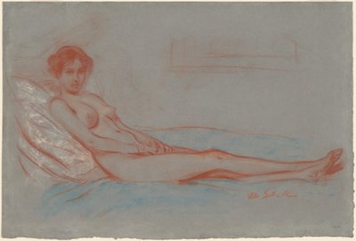 Ležící ženský akt od William James Glackens