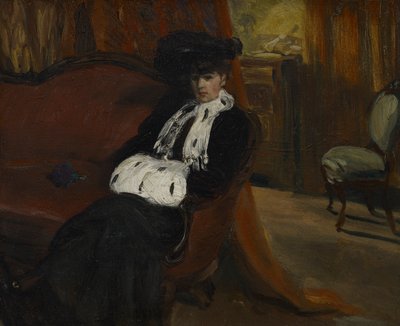Hermelínový Muff od William James Glackens