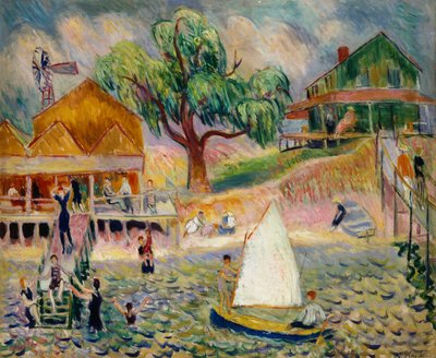 The Green Beach Cottage, Bellport, Long Island, cca 1911-1916 (olej na plátně) od William James Glackens
