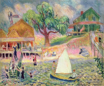 The Green Beach Cottage, Belport, Long Island (ropa) od William James Glackens