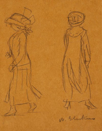 Dvě ženy čelí v různých směrech od William James Glackens