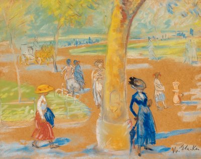 Žena s deštníkem, Washington Square od William James Glackens