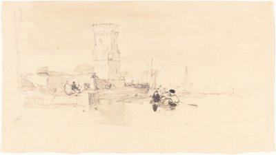 Věž s výhledem na vodu od William James Muller