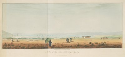 Pohled na Kapské Město, Table Bay a Tygerberg, z Travels in the Interior of Southern Africa, sv. 1 od William John (after) Burchell