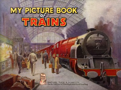 Obálka knihy My Picture Book of Trains, cca 1945 (barevná litografie) od William John Patton McDowell