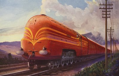 Expres "Mid-Day Scot" společnosti LMS (barevná litografie) od William John Patton McDowell