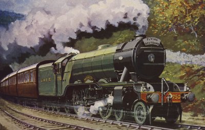 Expres LNER "Flying Scotsman" (barevná litografie) od William John Patton McDowell