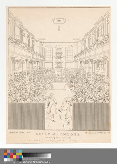 Dolní sněmovna, jak to vypadalo v letech 1741-2 od William Johnstone White