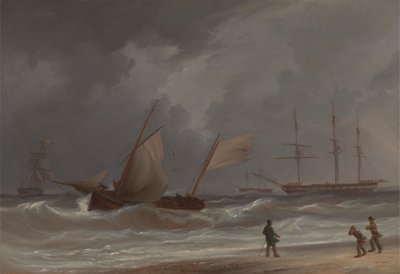 Lugger Driving Ashore ve vichřici od William Joy