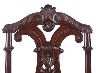 Detail dvojice sálových židlí George II, popravených Jamesem Moorem mladším, kolem 1727-31 od William Kent