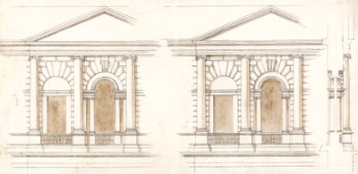 The Treasury, Whitehall, London: Alternative Elevations of the Facade od William Kent