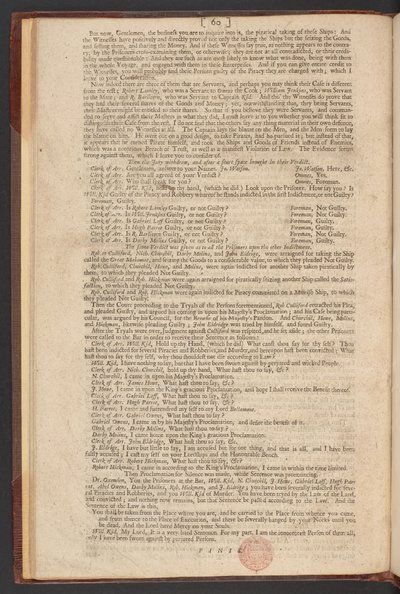 Obžaloba, soud a odsouzení kapitána Williama Kidda za Murthera a pirátství od William Kidd
